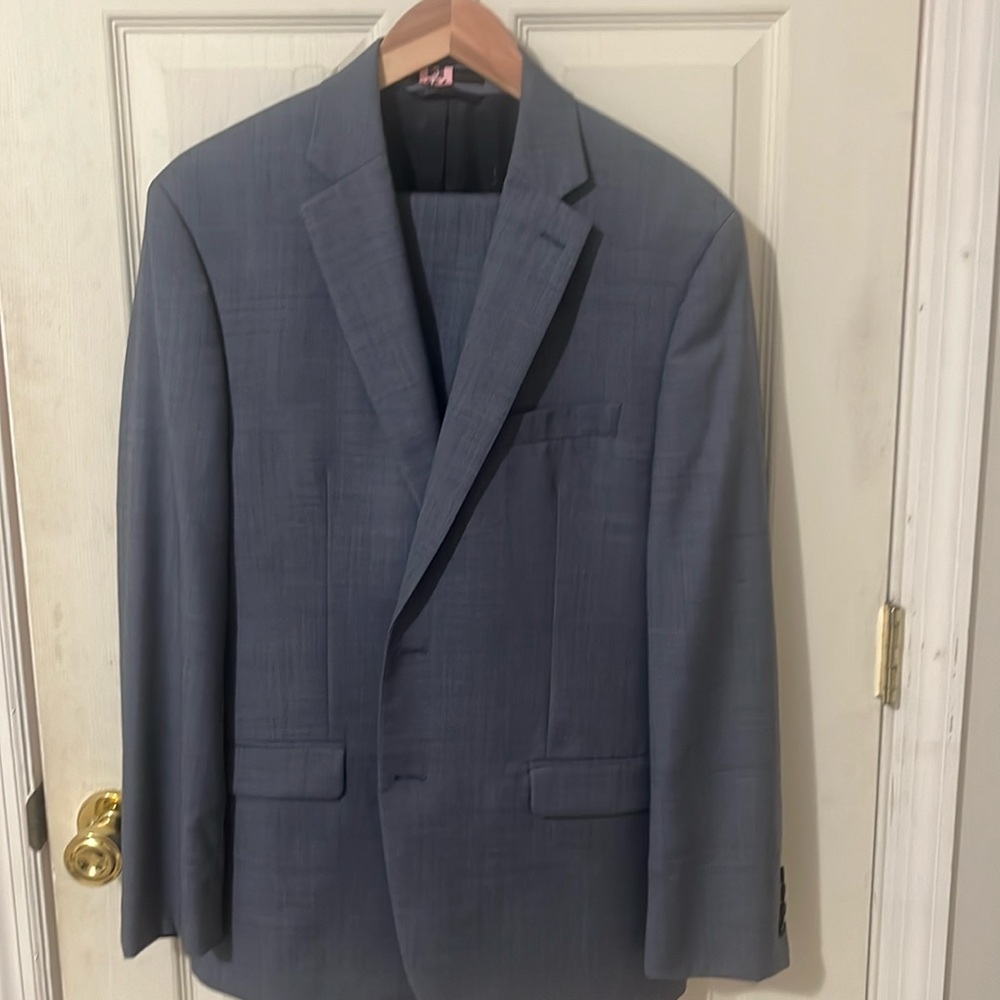 Ralph Lauren 40r Grey/Blue Suit